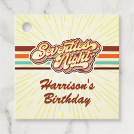 70年代の夜メッセージカード フェイバータグ