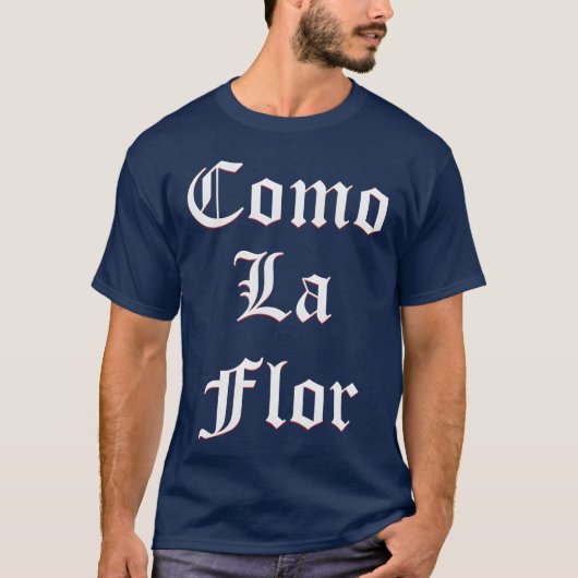 70年代の女の子「コモ・ラ・フロール」 Tシャツ (正面)