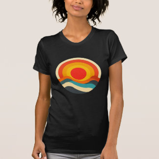 70年代の日が差すことクールレトロ-インスパイアヴィンテージ Tシャツ