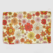 70年代の暖インスパイアかいフローラプリント ゴルフタオル (横)