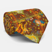 70年代の格子サイケデリック柄のネクタイ ネクタイ (ロール)