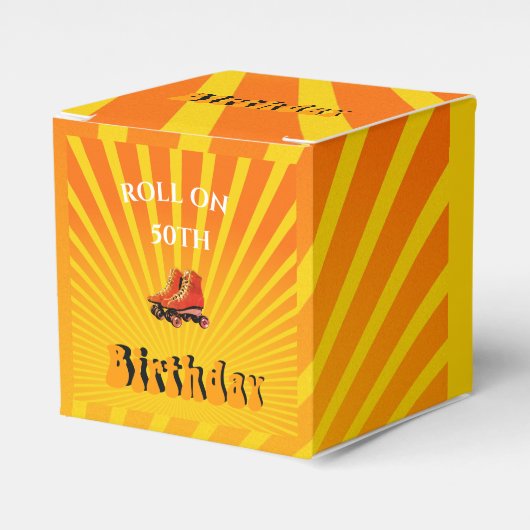 70年代の第50誕生日生まれロラースケート フェイバーボックス (正面サイド)