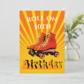70年代の第50誕生日生まれロラースケート 招待状 (スタンド正面)