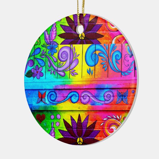 70年代の素晴しいヒッピーのオーナメント セラミックオーナメント (左)