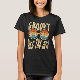 70年代の美的ノスタルジアのようなグルーヴィ1970年代のRet Tシャツ