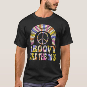 70年代の美的ノスタルジアのようなグルーヴィ1970年代のRet Tシャツ