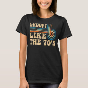 70年代の美的ノスタルジアのようなグルーヴィ1970年代のRet Tシャツ