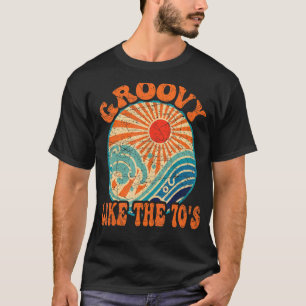 70年代の美的ノスタルジアのようなグルーヴィ1970年代のRet Tシャツ