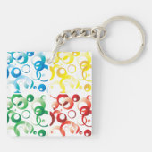 70年代の色と形状キーチェーン キーホルダー (裏面)