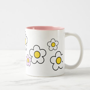 70年代の花のシンプルなN°2マグ ツートーンマグカップ