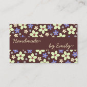 70年代の花ブランド名で手作りボホスタイルかわいい 名刺 (正面)
