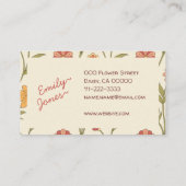 70年代の花ブランド名で手作りボホスタイルかわいい 名刺 (裏面)