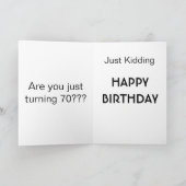 70年代の誕生会カード カード (内部)