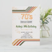 70年代の誕生日テーマの招待状 招待状 (スタンド正面)