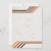 70年代の誕生日テーマの招待状 招待状 (裏面)