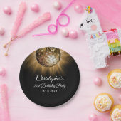 70年代の金ゴールドディスコをテーマにした誕生日パーティー ペーパープレート (パーティー)