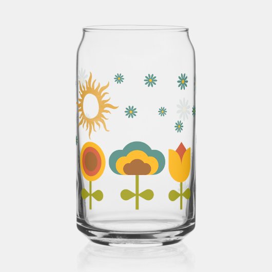 70年代の雰囲気 花 ガラス缶 (左)