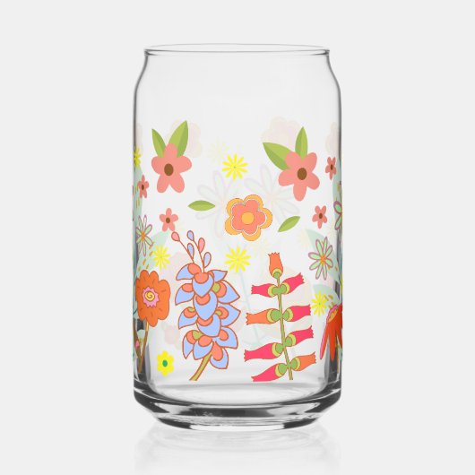 70年代の雰囲気 花 ガラス缶 (左)