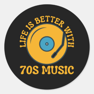 70年代の音楽は人生の方がいい ラウンドシール