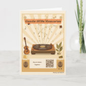 70年代の音楽プレリスト　グリーティングカード　認知症 カード (正面)