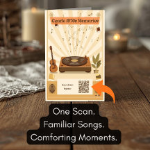 70年代の音楽プレリスト グリーティングカード 認知症