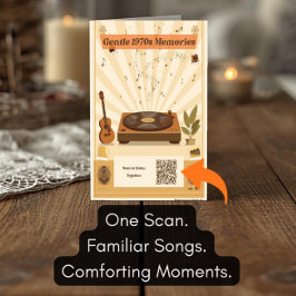 70年代の音楽プレリスト　グリーティングカード　認知症 カード