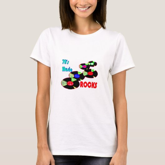 70年代の音楽ロック Tシャツ (正面)