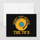70年代の音楽70年代の方が人生は良い ポストカード (正面/裏面)