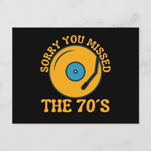 70年代の音楽70年代の方が人生は良い ポストカード (正面)