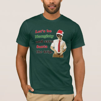 70年代の髭のサンタの失礼な人 Tシャツ