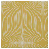 70年代の黄色の模様 ファブリック (クローズアップ)