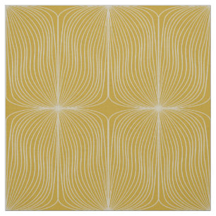 70年代の黄色の模様 ファブリック