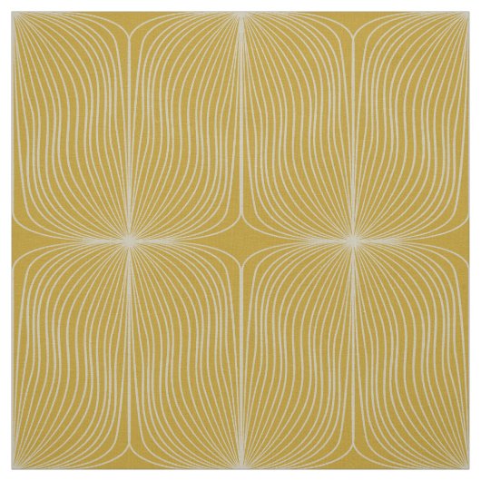 70年代の黄色の模様 ファブリック (見本)