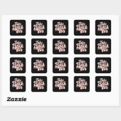 70年代の70年代の音楽レトロ スクエアシール (シート)