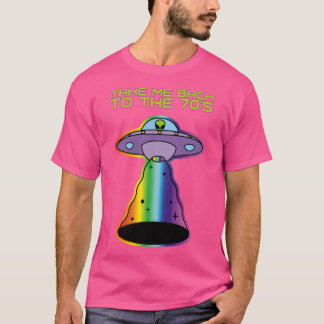 70年代のUfoに連れ戻飛んでいるす Tシャツ