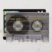 70年代または80年代のパーティーディスコ誕生日招待状 招待状 (正面/裏面)