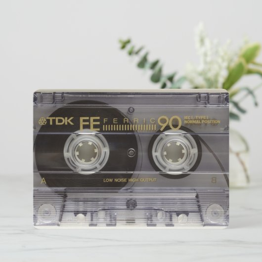 70年代または80年代のパーティーディスコ誕生日招待状 招待状 (スタンド正面)