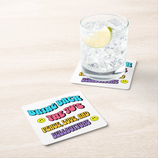 70年代を取り戻す スクエアペーパーコースター (インサイチュ)