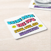 70年代を取り戻す スクエアペーパーコースター (アングル)