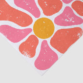 70年代オレンジとピンクのレトロフラワーパワーヒッピー 薄葉紙 (詳細)