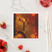 70年代オレンジディスコダンスバースデーパーティー スタンダードカクテルナプキン (インサイチュ)