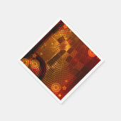 70年代オレンジディスコダンスバースデーパーティー スタンダードカクテルナプキン (角)