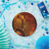 70年代オレンジディスコダンスバースデーパーティー ペーパープレート (パーティー)