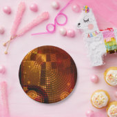 70年代オレンジディスコダンスバースデーパーティー ペーパープレート (パーティー)