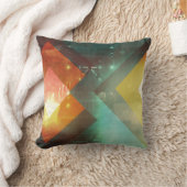 70年代オレンジ抽象芸術テクノ三角形 クッション (ブランケット)