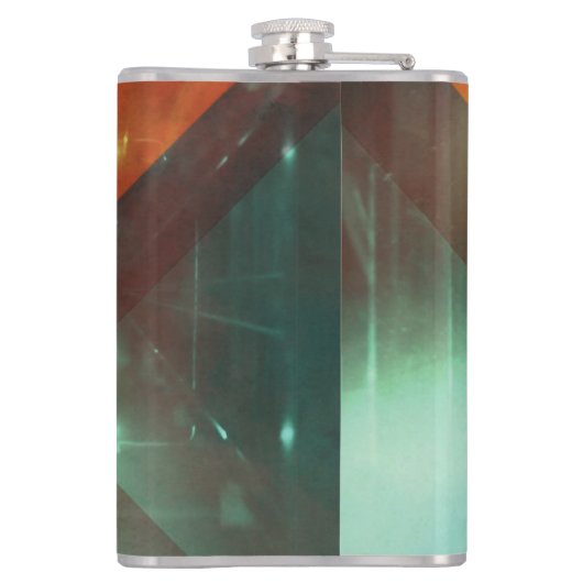 70年代オレンジ抽象芸術テクノ三角形 フラスク (裏面)