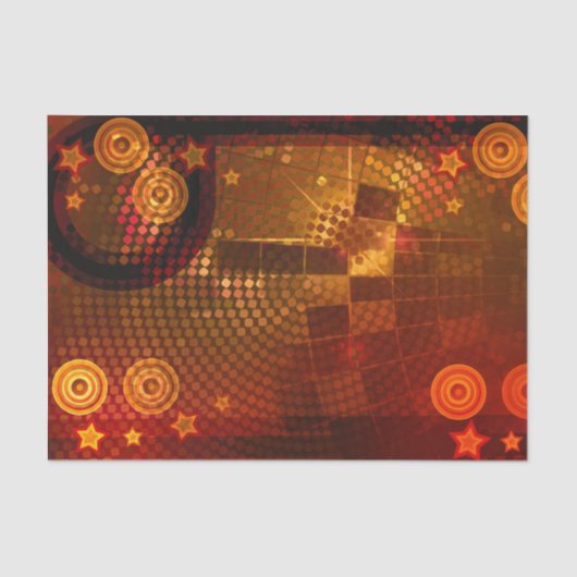 70年代オレンジ色ディスコダンスバースデーパーティー 薄葉紙 (正面)