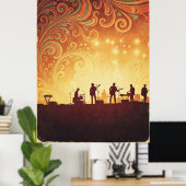 70年代サイケデリック音楽フェスティバルポスター ポスター (ホームオフィス)