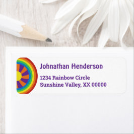 70年代スタイルレインボーアンドサングラフィック ラベル