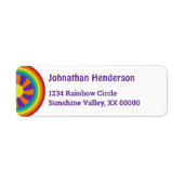 70年代スタイルレインボーアンドサングラフィック ラベル (正面)